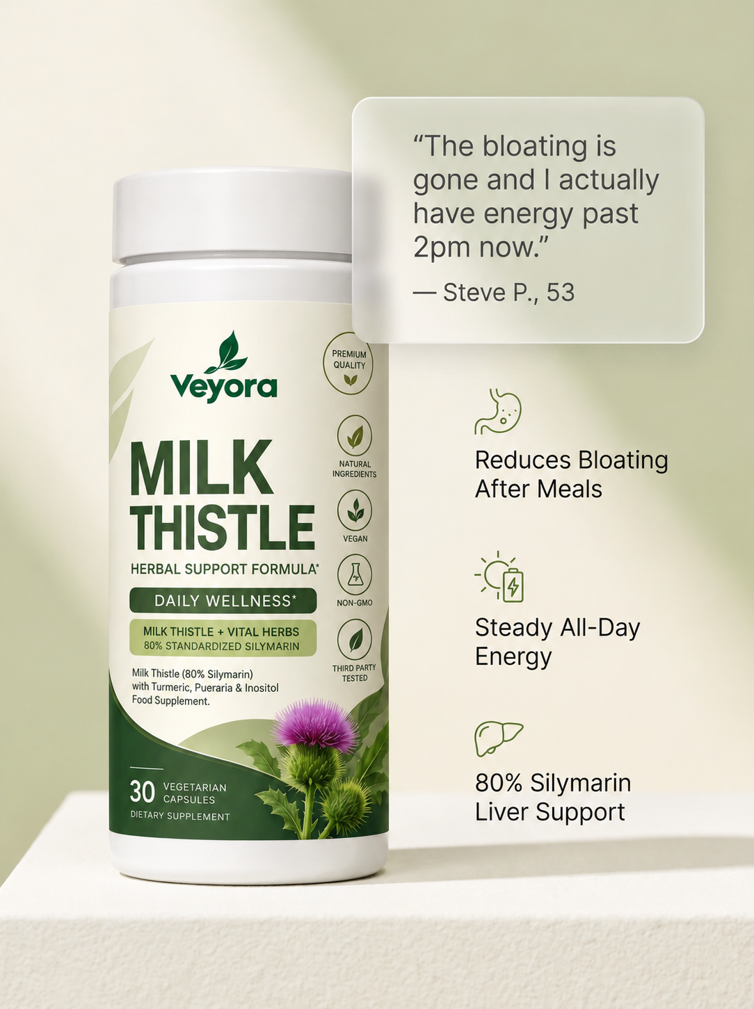 Veyora® Milk Thistle Liver & Digestive Relief 2